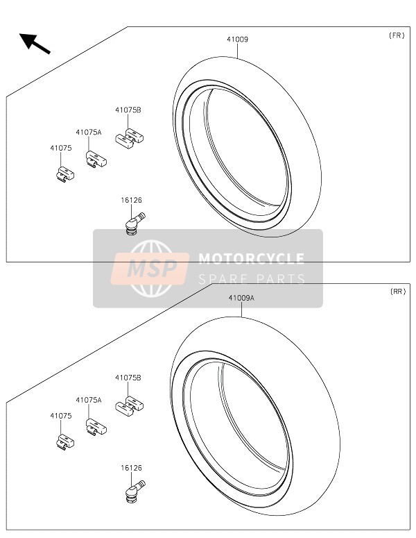 Kawasaki NINJA H2R 2016 Llantas para un 2016 Kawasaki NINJA H2R