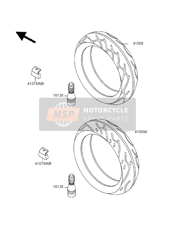 Kawasaki ZZR-600 1995 Tyres for a 1995 Kawasaki ZZR-600