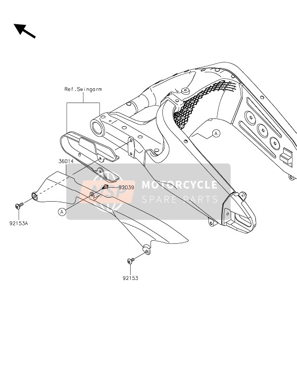 Kawasaki NINJA ZX-6R 2016 Couverture de chaîne pour un 2016 Kawasaki NINJA ZX-6R