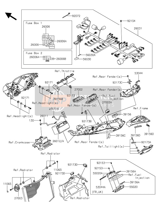 391561726, Pad,10X50X15, Kawasaki, 1