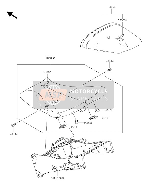 Kawasaki NINJA ZX-6R ABS 2016 Zadel voor een 2016 Kawasaki NINJA ZX-6R ABS