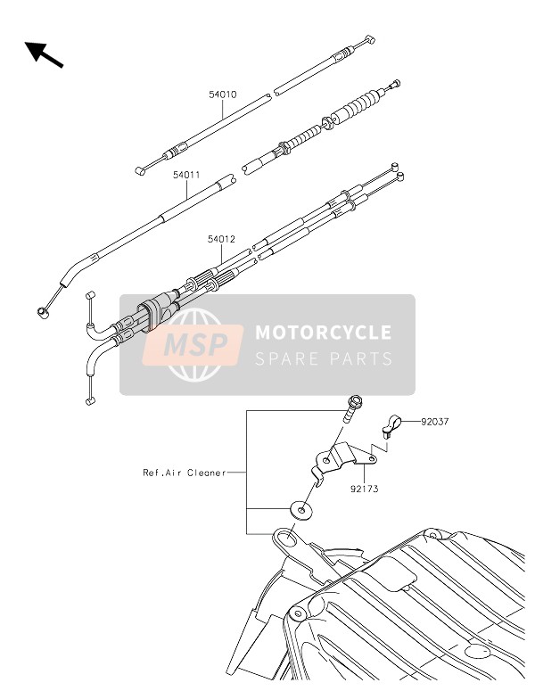 Kawasaki NINJA ZX-6R ABS 2016 Câbles pour un 2016 Kawasaki NINJA ZX-6R ABS