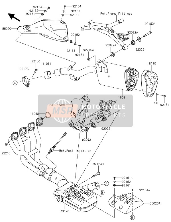 Kawasaki VERSYS 1000 2016 SCHALLDÄMPFER für ein 2016 Kawasaki VERSYS 1000