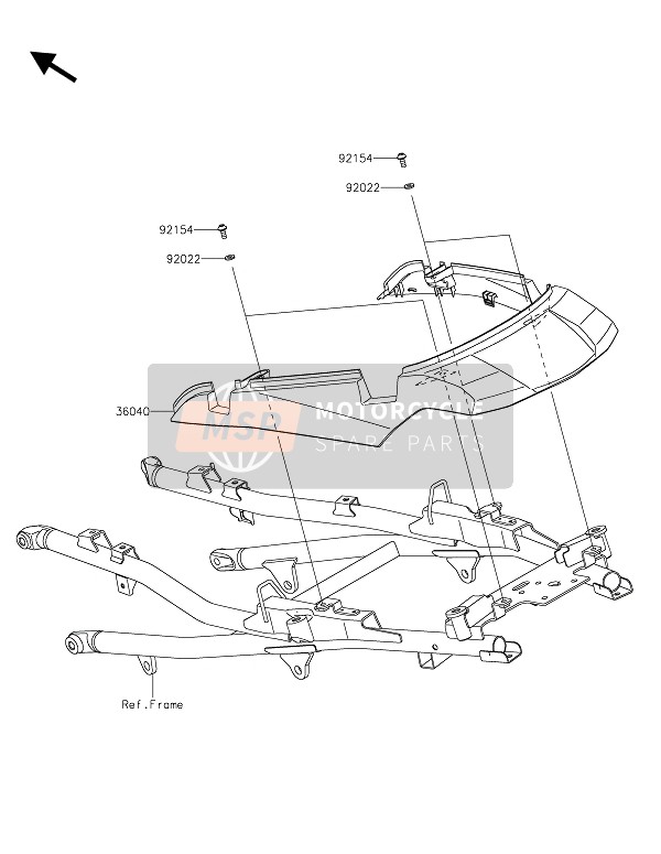 Kawasaki VERSYS 1000 2016 SEITLICHE ABDECKUNGEN für ein 2016 Kawasaki VERSYS 1000