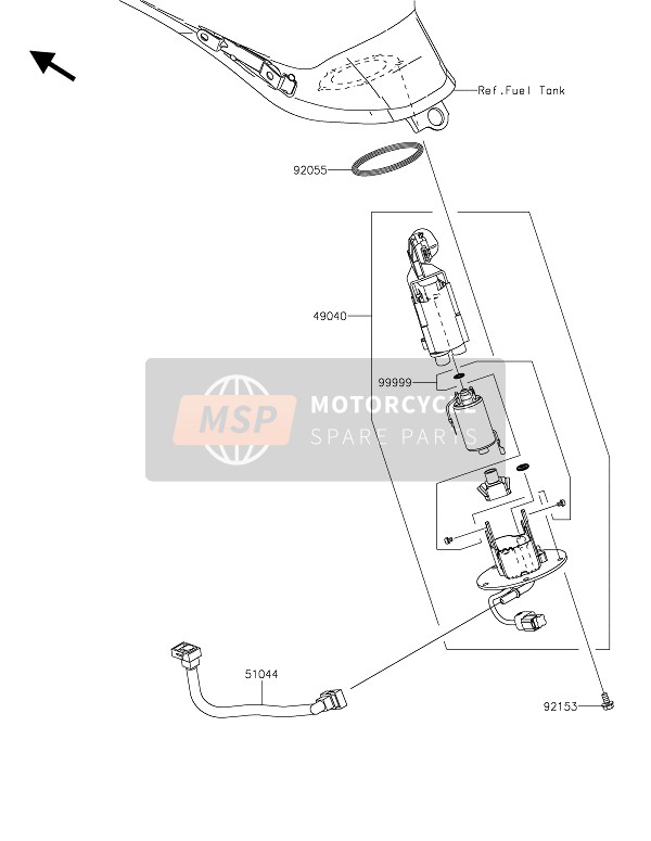 Kawasaki VULCAN S ABS 2016 KRAFTSTOFFPUMPE für ein 2016 Kawasaki VULCAN S ABS