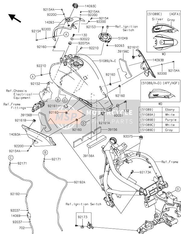 Kawasaki VULCAN S 2016 Réservoir d'essence pour un 2016 Kawasaki VULCAN S