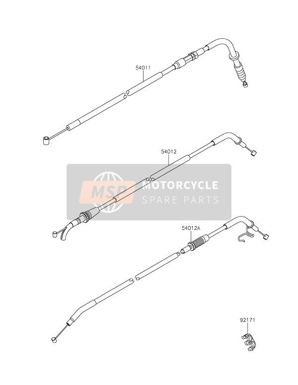 Kawasaki VULCAN S 2016 Cables para un 2016 Kawasaki VULCAN S