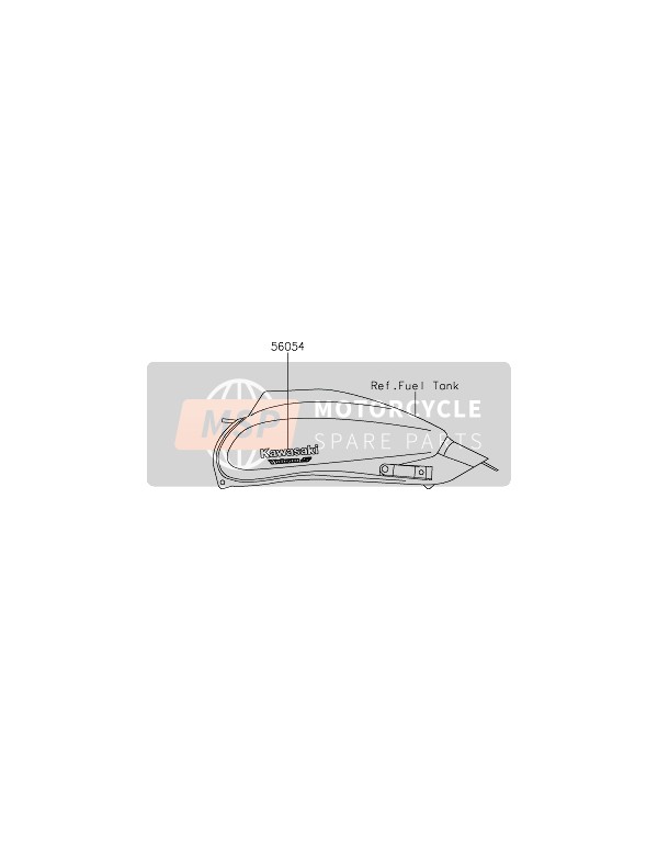 560541857, Mark, Fuel Tank, Kawasaki, Kawasaki, 0