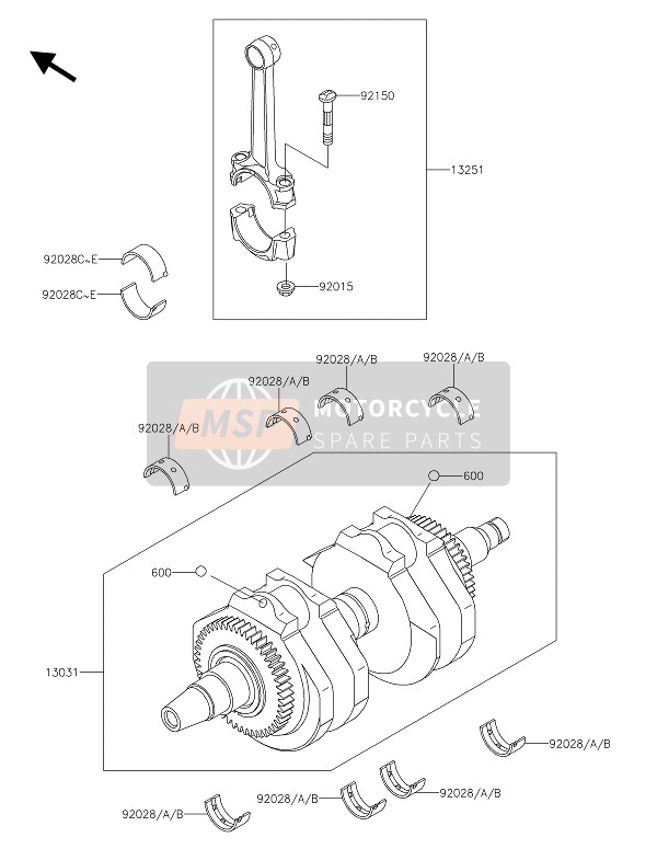 920281907, Bushing,Connecting Rod,Black, Kawasaki, 1