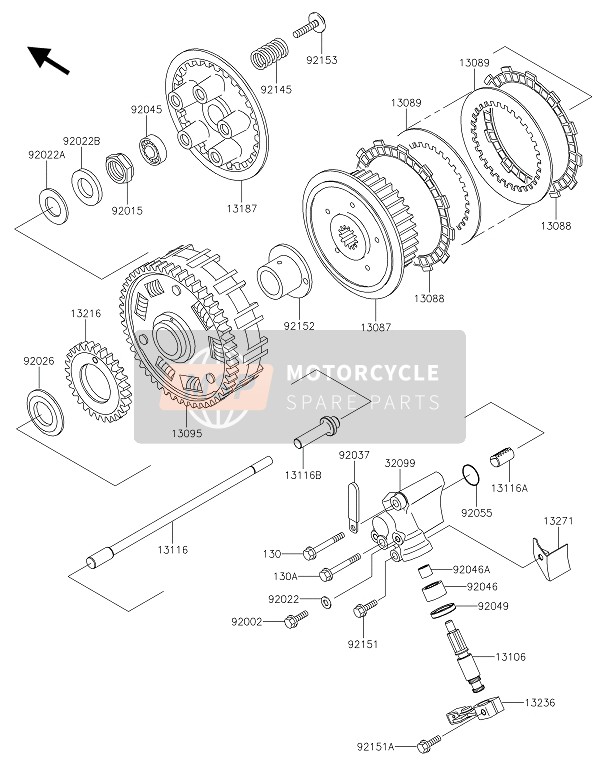 Kawasaki W800 2016 Embrague para un 2016 Kawasaki W800