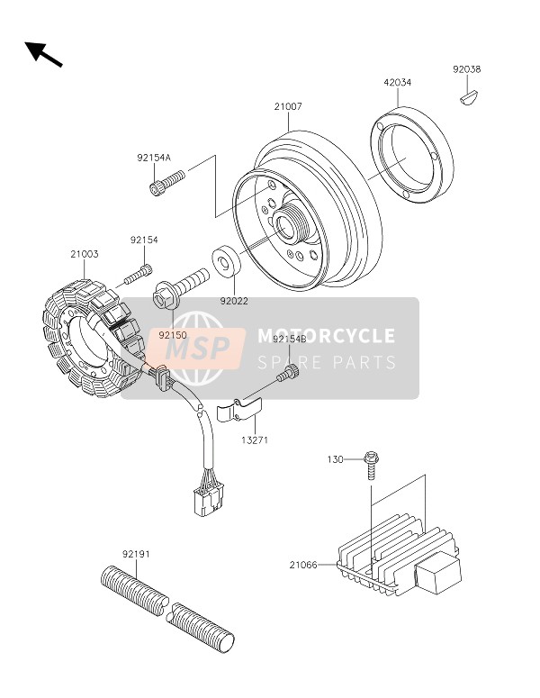 Kawasaki W800 2016 Générateur pour un 2016 Kawasaki W800