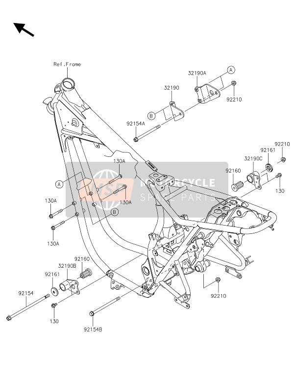 Kawasaki W800 2016 Montaje del motor para un 2016 Kawasaki W800