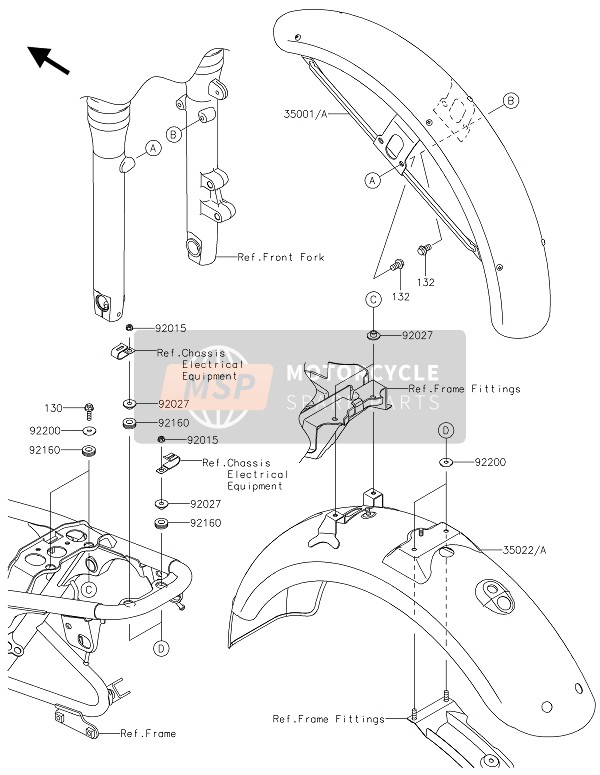 Kawasaki W800 2016 Guardabarros para un 2016 Kawasaki W800