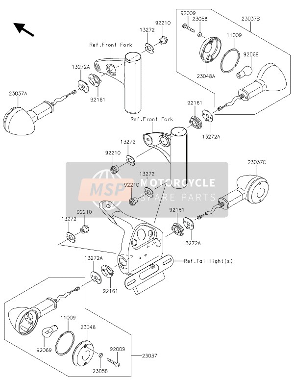 Kawasaki W800 2016 Señales de giro para un 2016 Kawasaki W800