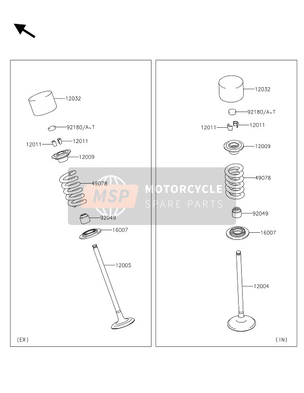 Kawasaki Z1000 ABS 2016 Valves for a 2016 Kawasaki Z1000 ABS