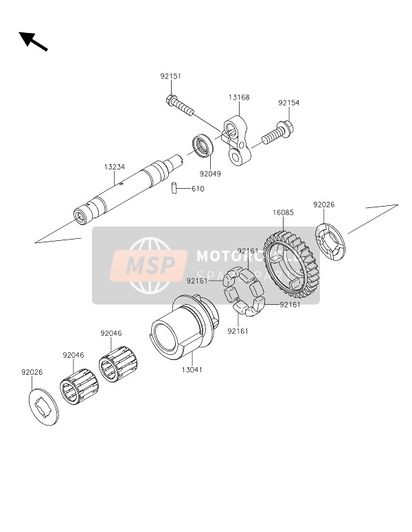 Kawasaki Z1000 ABS 2016 Balancer voor een 2016 Kawasaki Z1000 ABS