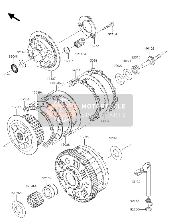 Kawasaki Z1000 ABS 2016 Embrayage pour un 2016 Kawasaki Z1000 ABS