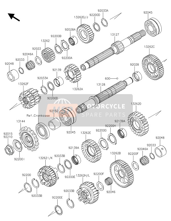 Kawasaki Z1000 ABS 2016 Transmission pour un 2016 Kawasaki Z1000 ABS