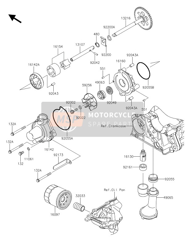 Kawasaki Z1000 ABS 2016 ÖLPUMPE für ein 2016 Kawasaki Z1000 ABS