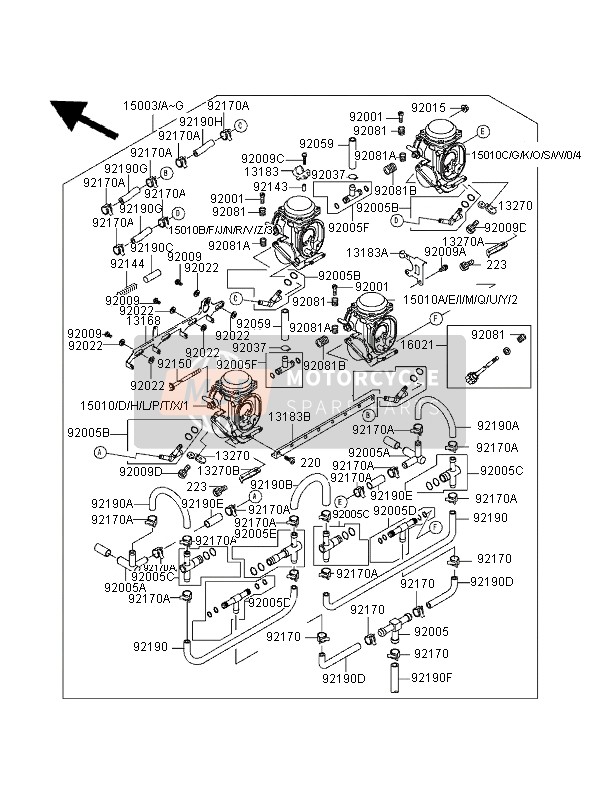 150101993, Carburetor,Lh,Outside, Kawasaki, 0