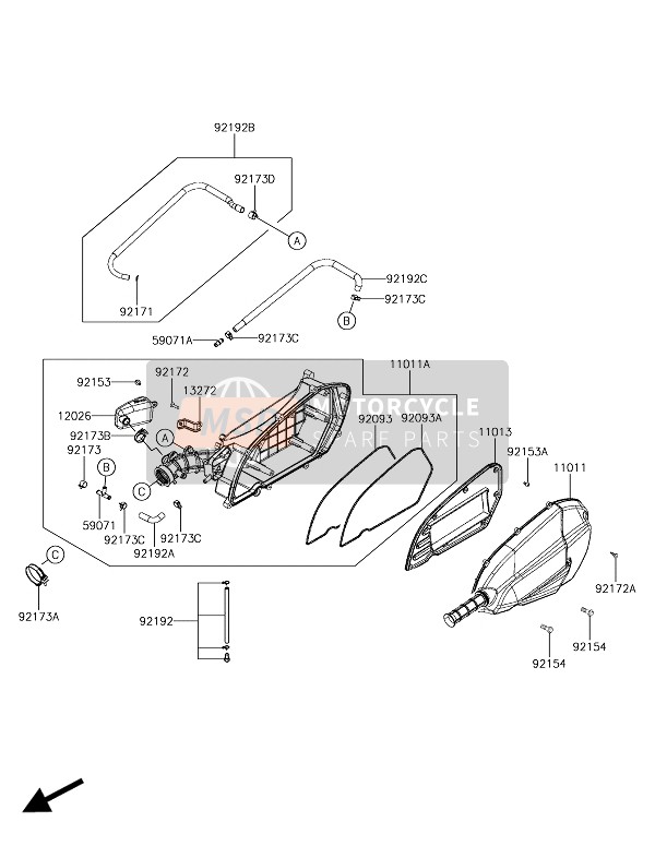 92173Y051, Clamp, Kawasaki, 0