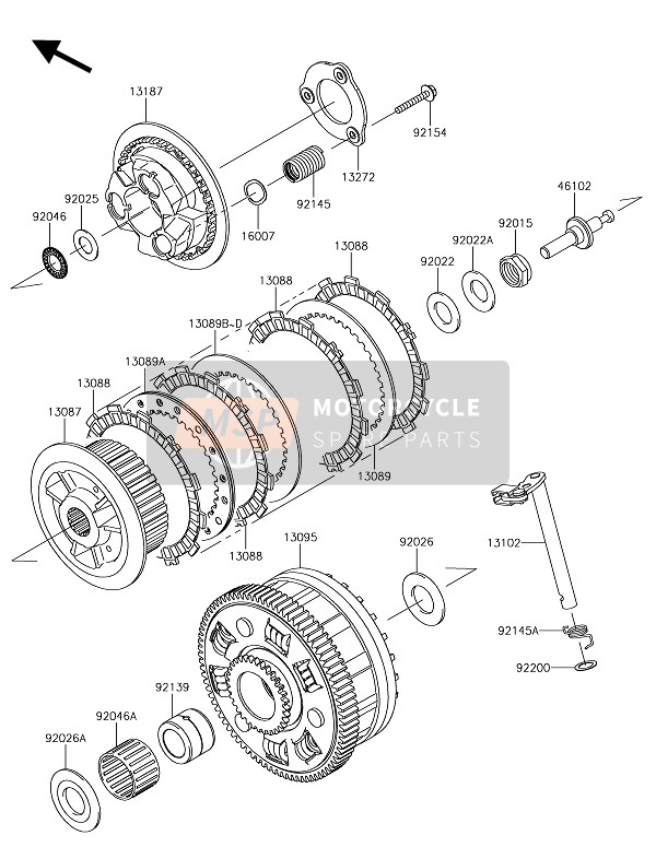 Kawasaki NINJA 1000 2017 Clutch for a 2017 Kawasaki NINJA 1000