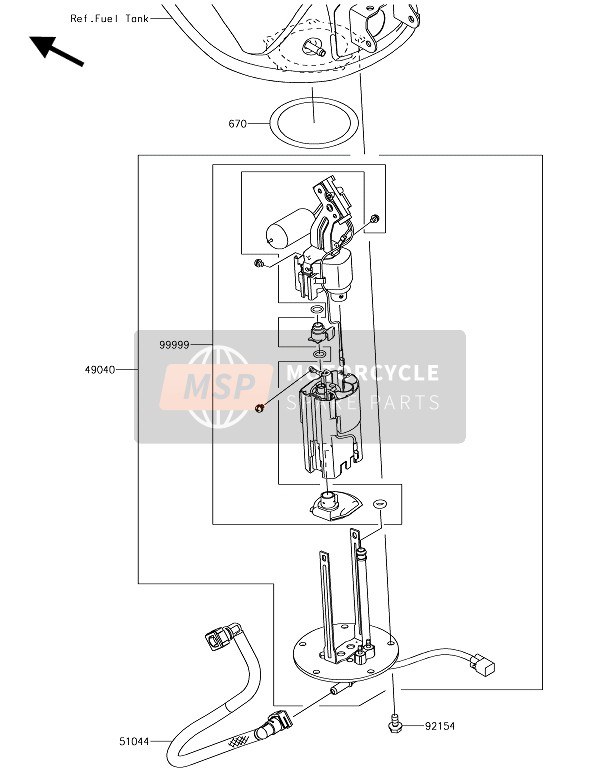 Kawasaki NINJA 1000 2017 Fuel Pump for a 2017 Kawasaki NINJA 1000