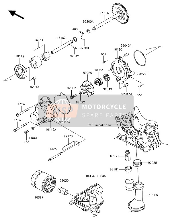 Kawasaki NINJA 1000 2017 Oil Pump for a 2017 Kawasaki NINJA 1000