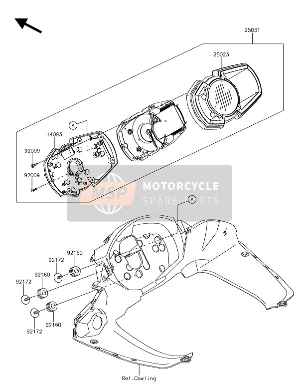 140930513, Cover, Meter, Lwr, Kawasaki, 0