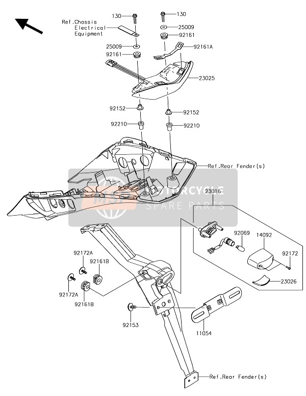 230160606, LAMP-ASSY, License, Kawasaki, 0