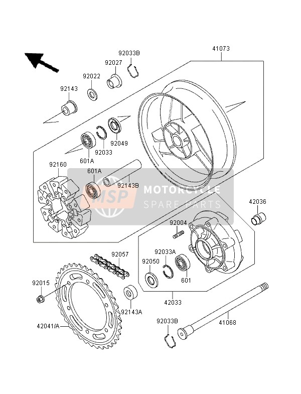 420411441, Couronne 44 D ZX1100D, Kawasaki, 4