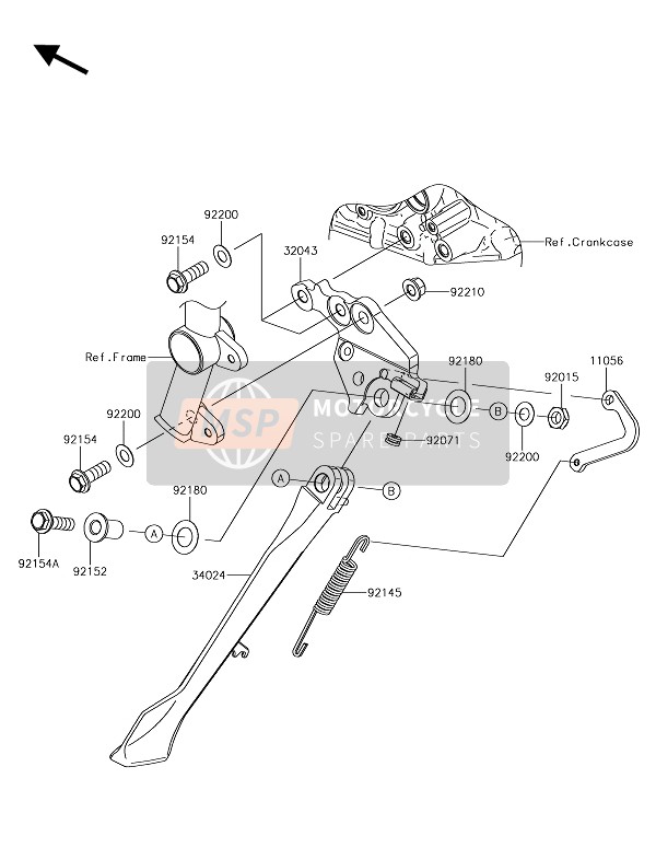 320430609, BRACKET-STAND, Kawasaki, 0