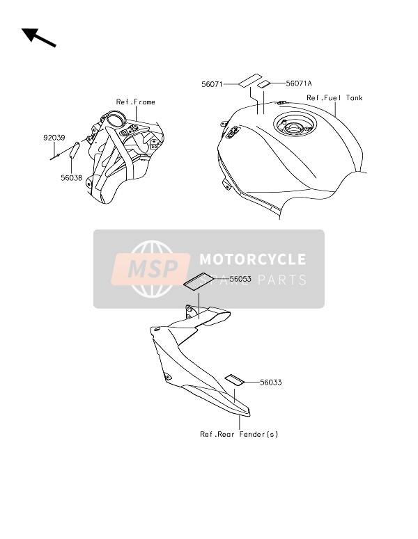 Kawasaki NINJA H2-NINJA H2 CARBON 2017 Etiquetas para un 2017 Kawasaki NINJA H2-NINJA H2 CARBON