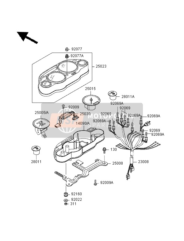 250051581, Speedometer,Kph, Kawasaki, 0