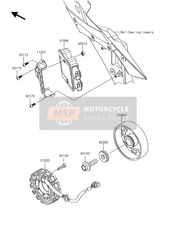 Kawasaki NINJA H2R 2017 Generatore per un 2017 Kawasaki NINJA H2R