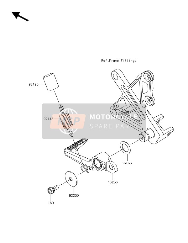 Kawasaki NINJA ZX-10R ABS 2017 BREMSPEDAL für ein 2017 Kawasaki NINJA ZX-10R ABS