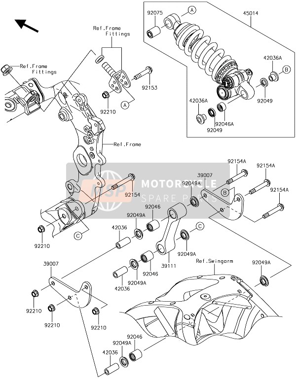 Kawasaki NINJA ZX-10RR 2017 AUFHÄNGUNG & STOSSDÄMPFER für ein 2017 Kawasaki NINJA ZX-10RR