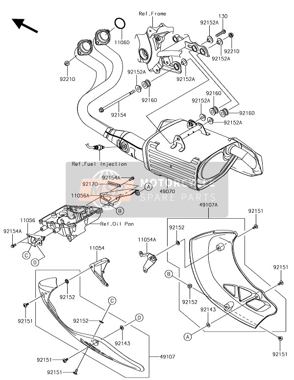 Kawasaki VERSYS 650 ABS 2017 Muffler(S) for a 2017 Kawasaki VERSYS 650 ABS