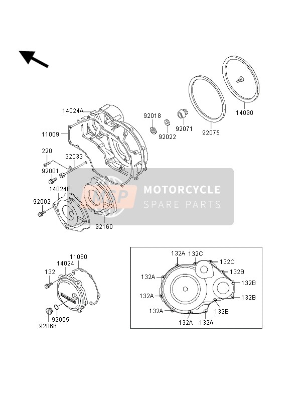 Kawasaki 1000 GTR 1996 MOTORHAUBE für ein 1996 Kawasaki 1000 GTR