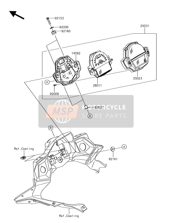 Kawasaki VERSYS 650 ABS 2017 Meter(S) for a 2017 Kawasaki VERSYS 650 ABS