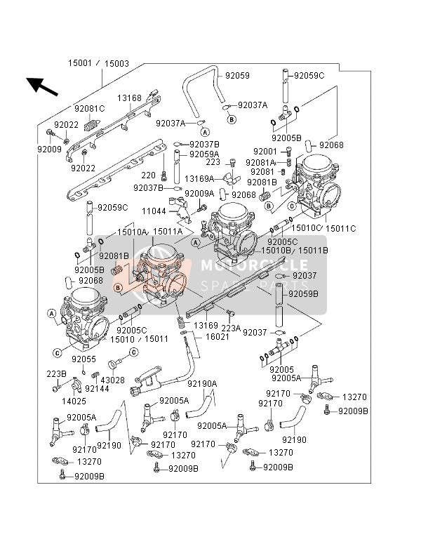 150101792, Carburetor,Lh,Outside, Kawasaki, 0