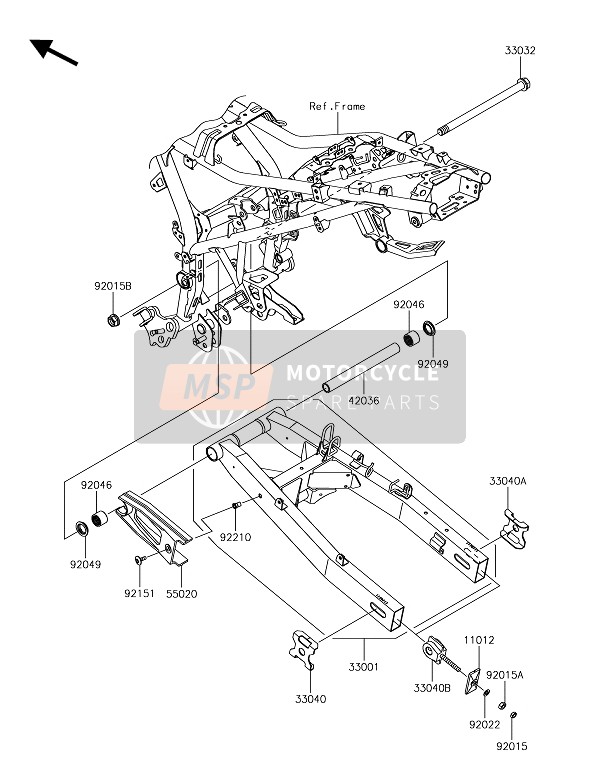 330401116, ADJUSTER-CHAIN,Inner, Kawasaki, 4