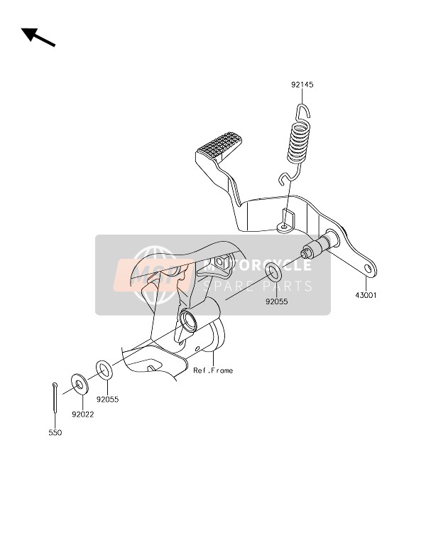 430010750, LEVER-BRAKE, Pedal, Kawasaki, 0