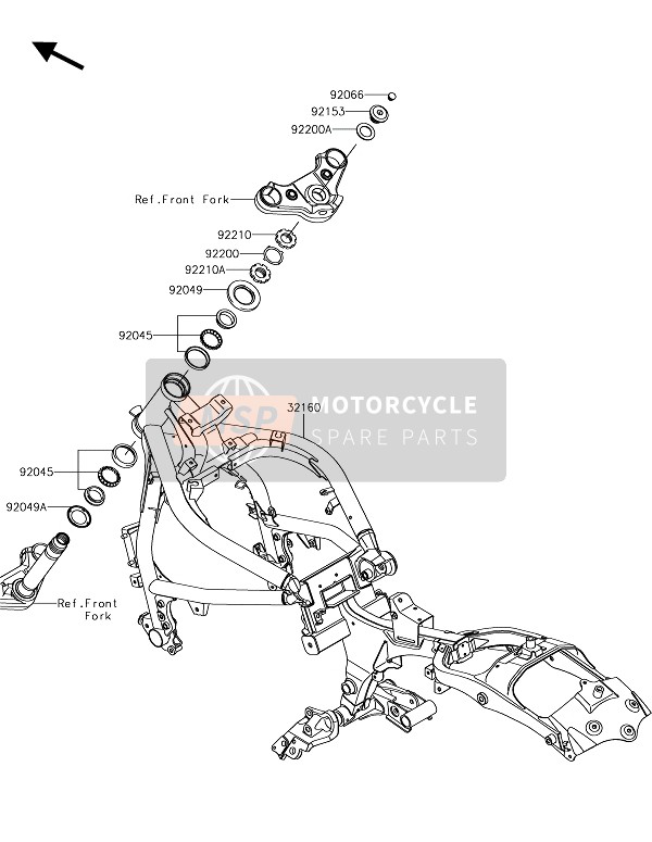 Kawasaki VULCAN S ABS 2017 Frame for a 2017 Kawasaki VULCAN S ABS