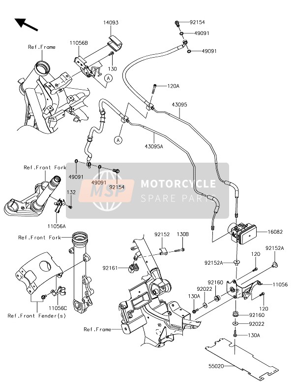 110564167, Bracket,Abs Unit, Kawasaki, 0