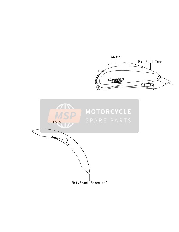 Kawasaki VULCAN S ABS 2017 Decalcomanie (DHF) per un 2017 Kawasaki VULCAN S ABS