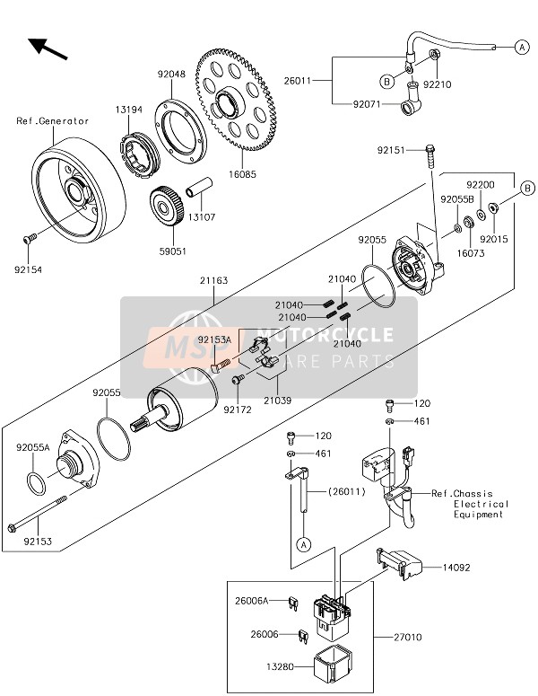 211630761, Startmotor, Kawasaki, 0