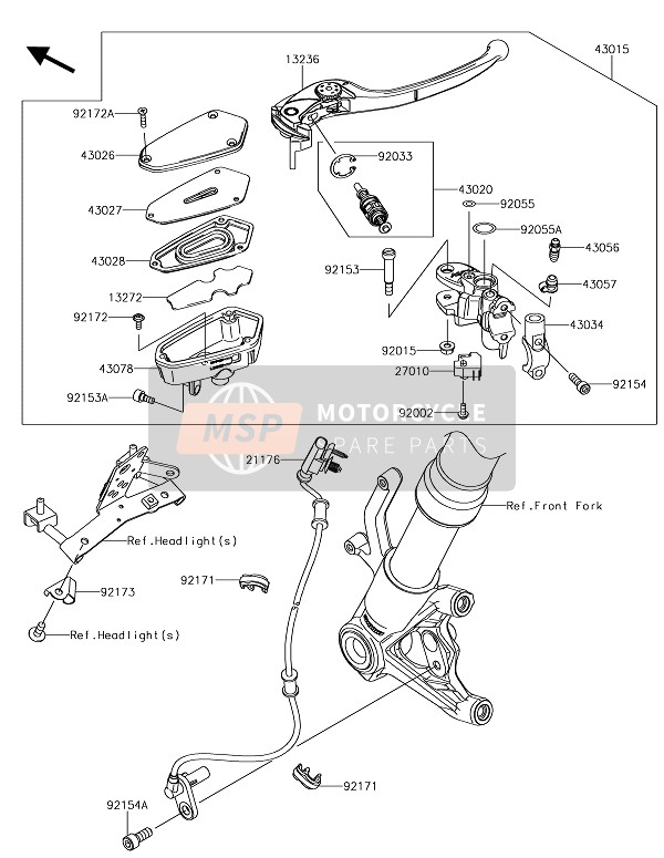 430150651, CYLINDER-ASSY-MASTER, Fr, Kawasaki, 0