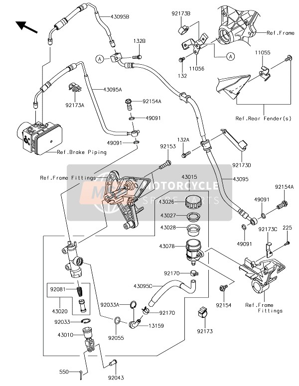 921731694, Klem ZR1000HHF, Kawasaki, 0