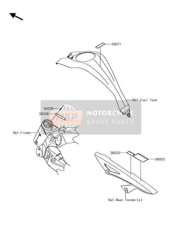 560530935, LABEL-SPECIFICATION, Tire&, Kawasaki, 1